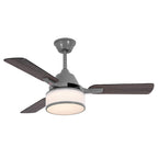 Ceiling Fans with Lights European Retro Fabric Shade Fan Lamp