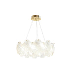 Artistic Glass Chandeliers French Flower Ceiling Lights