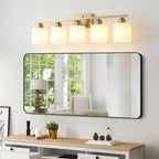Modern Bathroom Vanity Lights Minimalist Glass Mirror Light