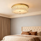 Crystal Ceiling Lights Flush Mount Luxury Metal Light