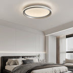 Metal Flush Mount Light Silver Finish White Acrylic Ceiling Light