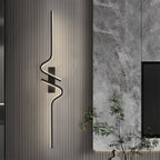 Modern Curved Wall Sconce Minimalist Black Aluminum Light