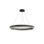 Black Round Chandeliers Italian Minimalist Glass Light