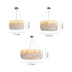 Modern Brass Chandelier Luxury Cloud Stone Ceiling Light