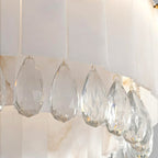 Modern Brass Chandelier Luxury Cloud Stone Ceiling Light