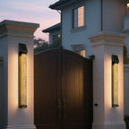 Black Outdoor Lighting Sconce Waterproof Solar Light