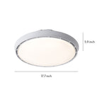 Ceiling Fan Modern with Light LED Simple Round Leafless Dimmable Lamp