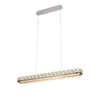 Chrome Pendant Lights Luxury Linear Crystal Ceiling Lights
