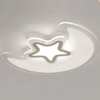 Modern Creative Special-shaped Trichromatic Dimming Moon Star Ceiling Light