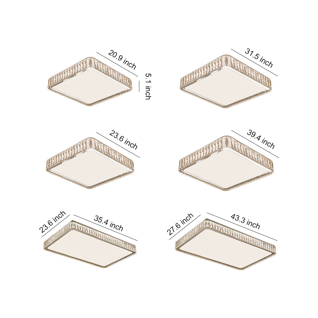 Modern Crystal Flush Mount Lighting Luxury Minimalist Lamp