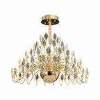 Gold LED Chandelier French Light Luxury Crystal Ceiling Light