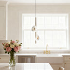 Modern Crystal Pendant Light Luxury Aluminum Ceiling Light