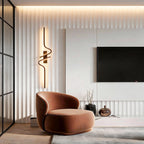 Modern Curved Wall Sconce Minimalist Black Aluminum Light