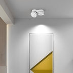 [Open-Box]Modern Double Head Rotating Folding Ceiling-Mounted Spotlight in Black/White