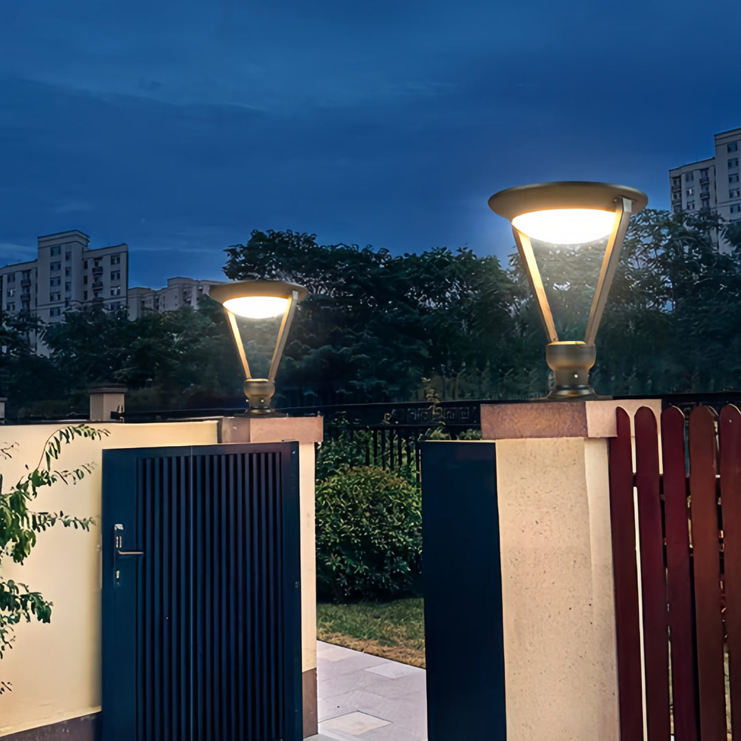 External Pillar Lights Vintage-Inspired Shape Garden Post Lights
