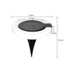 Modern Foldable Solar Deck Lights 4Pcs Round Outdoor Disk Lighting Set