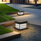 Modern Gate Pillar Lights Outdoor Waterproof Metal Lamp
