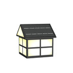 Gate Pillar Top Lights House-Shaped Outdoor Metal Light