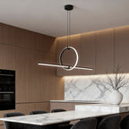Geometric Pendant Light Fixture Ring Linear Ceiling Light