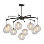 Modern Glass Ball Chandelier Full Copper Ceiling Light