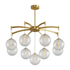Modern Glass Ball Chandelier Full Copper Ceiling Light