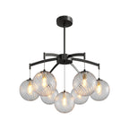 Modern Glass Ball Chandelier Full Copper Ceiling Light