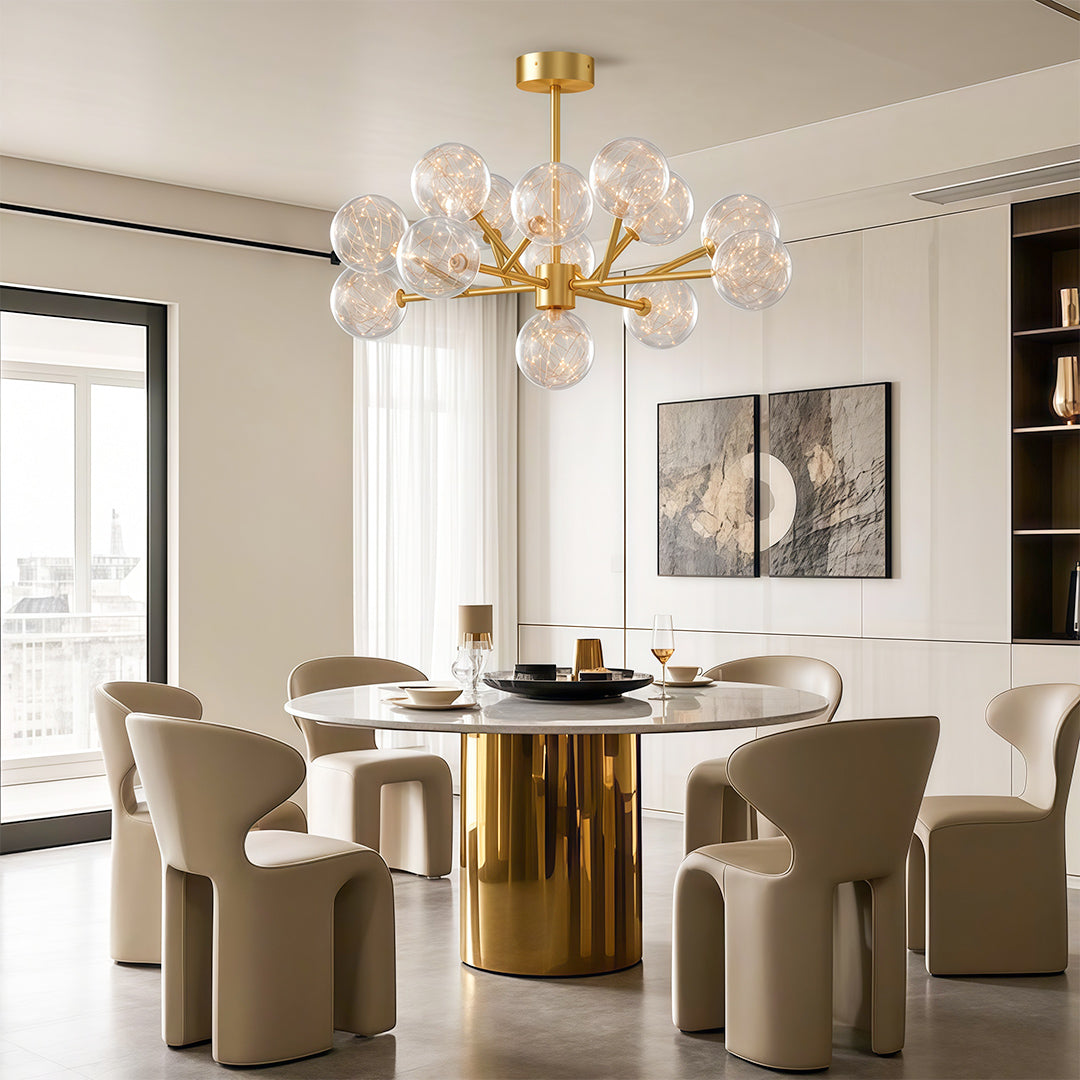 Modern Glass Globe Chandelier Full Sky Star Ceiling Light