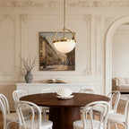 Gold and White Pendant Light with a Minimalist Stylish Ceiling Light
