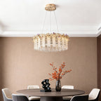 Gold Chandelier Crystal French Minimalist Ceiling Light