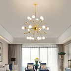 12 Light Sputnik Chandelier Nordic Style Gold Iron LED Ceiling Light