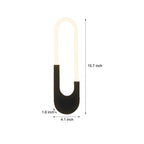 [Open-Box]Modern Indoor Oval LED Wall Sconces - 16'' H, Black