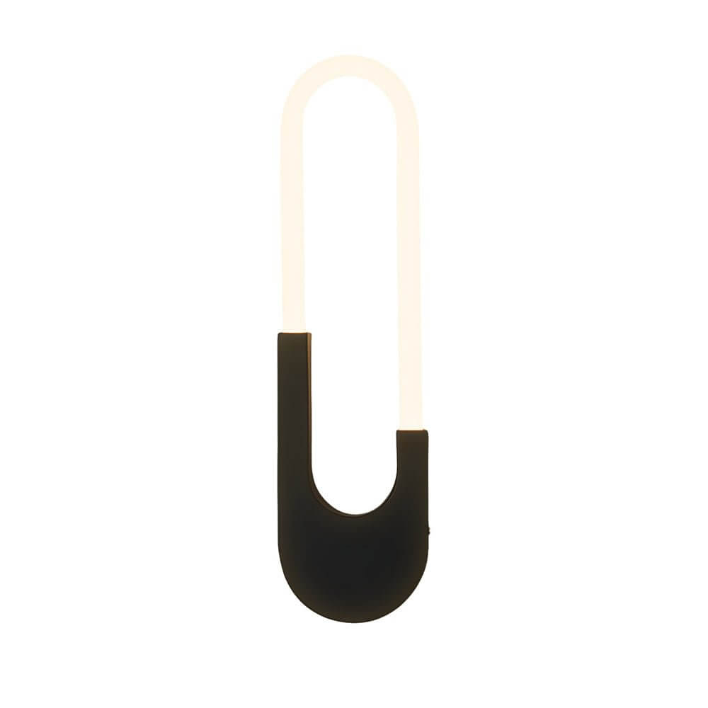 Modern Indoor Oval LED Wall Sconces - 16'' H, Black
