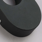 Modern Indoor Oval LED Wall Sconces - 16'' H, Black