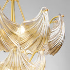 Modern Large Chandeliers Luxury Copper Glass Ceiling Light