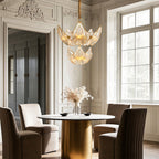 Modern Large Chandeliers Luxury Copper Glass Ceiling Light