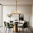 Shell Chandeliers Modern Copper Glass Ceiling Light