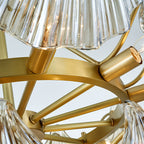Modern Large Chandeliers Luxury Copper Glass Ceiling Light
