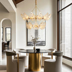 Modern Large Chandeliers Luxury Copper Glass Ceiling Light