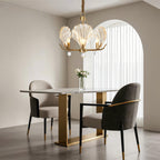 Shell Chandeliers Modern Copper Glass Ceiling Light