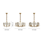 Shell Chandeliers Modern Copper Glass Ceiling Light