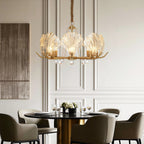 Shell Chandeliers Modern Copper Glass Ceiling Light