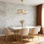 Round Glass Chandelier Featuring a Classic American Ceiling Light