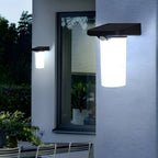 Modern LED Black Outdoor Solar Wall Lights with Motion Sensor