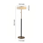Floor Lamp with LED Drum Shade Elegant Ambient Tall Standing Light