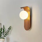 LED Lights For Wall Mid-Century Minimalist Wood Grain Wall Lights