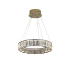 LED Ring Chandelier Stainless Steel Crystal Ceiling Lights