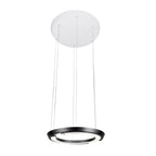 Modern LED Ring-Shaped Pendant Light with Acrylic Shades for Living Room