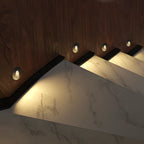 LED Step Light with Recessed Oval Aperture Waterproof Modern Light