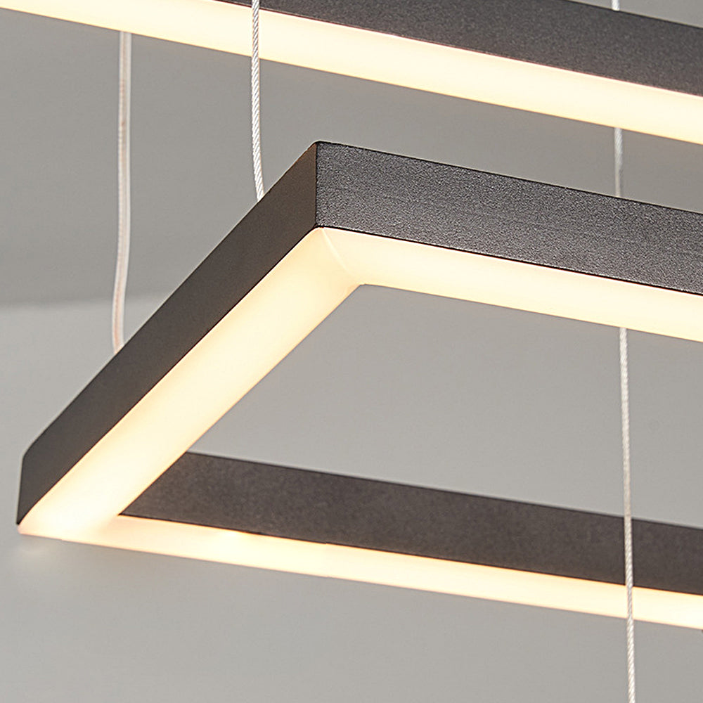 Modern Linear LED Chandelier Hardware Ceiling Light