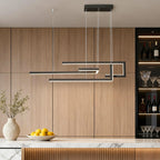 Modern Linear LED Chandelier Hardware Ceiling Light